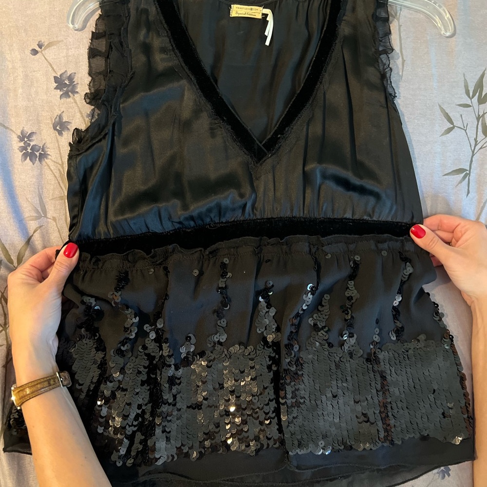 Max Studio Silk & Sequin Blouse - image 6